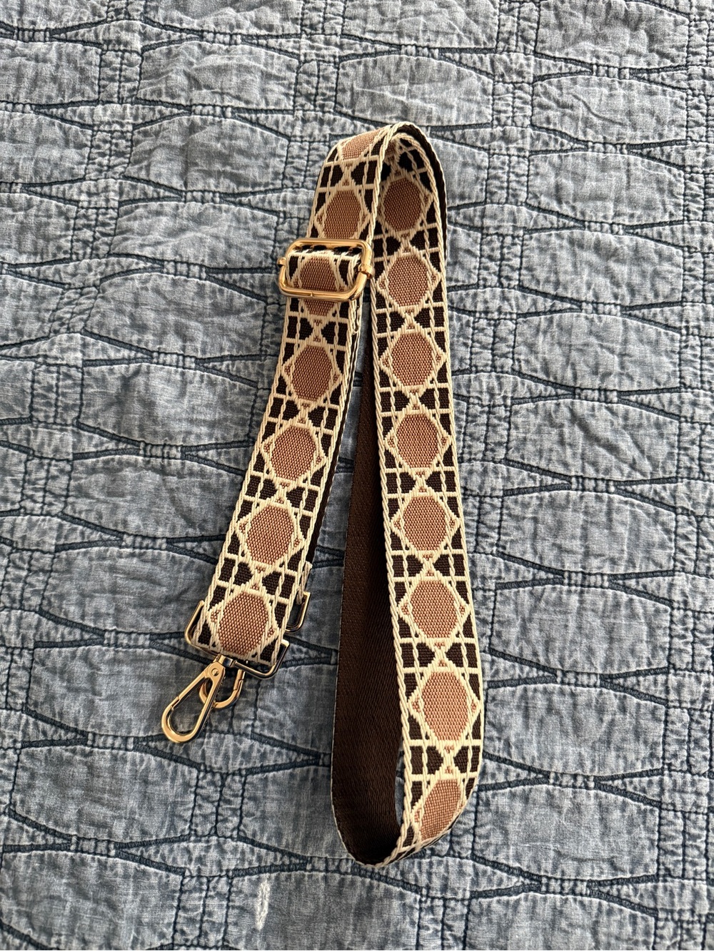 Pom Pom London Conker Rattan Weave strap